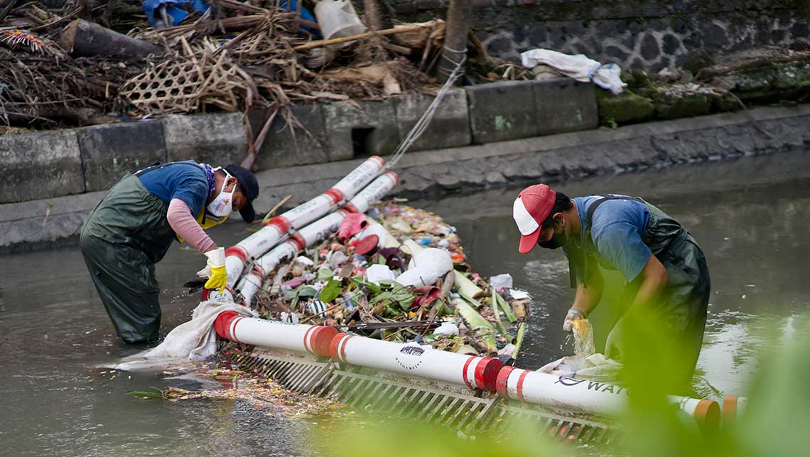 Barrier installation — Banyuwangi river